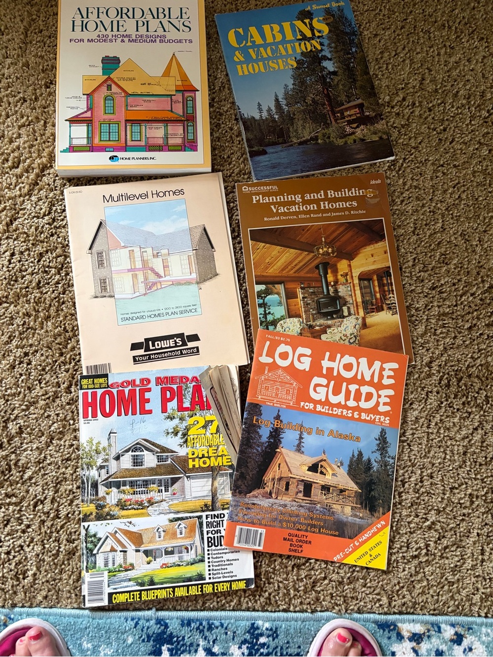 Assorted Home Plans & Log Home Guide Book Set - Mixed Colors